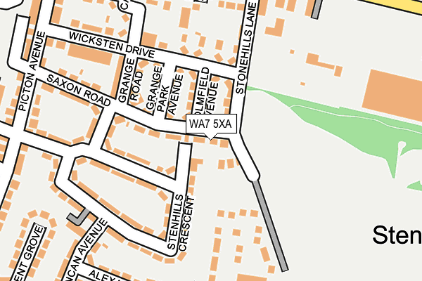 WA7 5XA map - OS OpenMap – Local (Ordnance Survey)