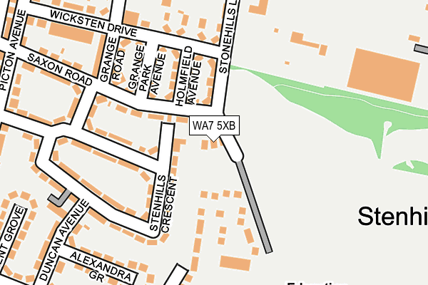WA7 5XB map - OS OpenMap – Local (Ordnance Survey)