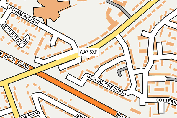 WA7 5XF map - OS OpenMap – Local (Ordnance Survey)