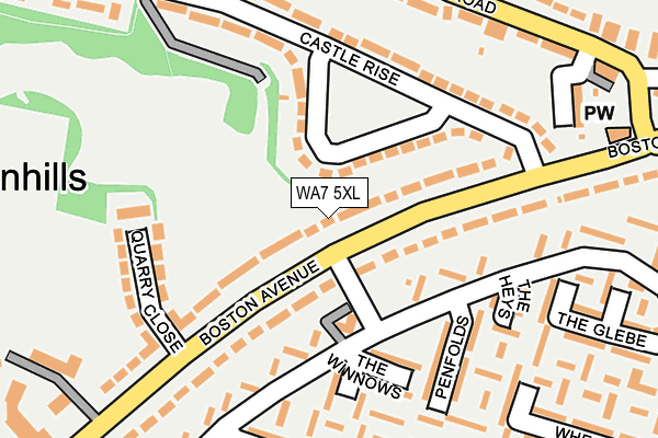 WA7 5XL map - OS OpenMap – Local (Ordnance Survey)