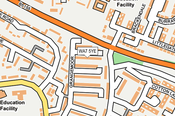 WA7 5YE map - OS OpenMap – Local (Ordnance Survey)