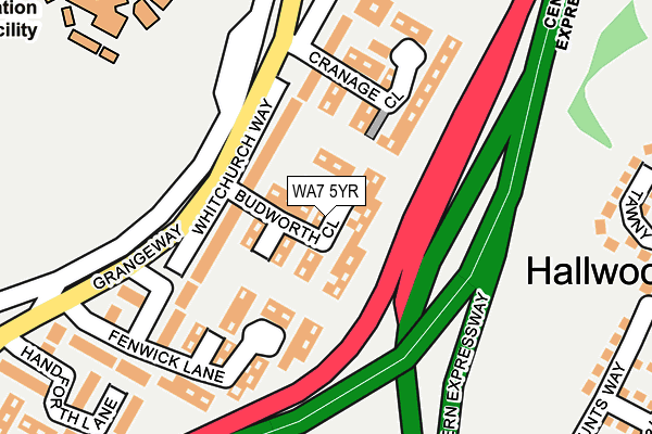 WA7 5YR map - OS OpenMap – Local (Ordnance Survey)