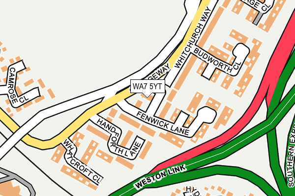 WA7 5YT map - OS OpenMap – Local (Ordnance Survey)