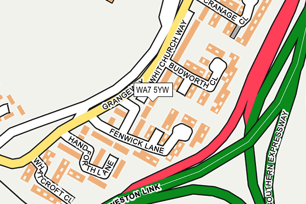 WA7 5YW map - OS OpenMap – Local (Ordnance Survey)
