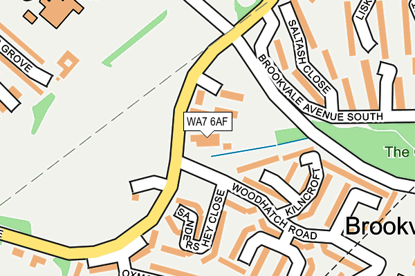 WA7 6AF map - OS OpenMap – Local (Ordnance Survey)