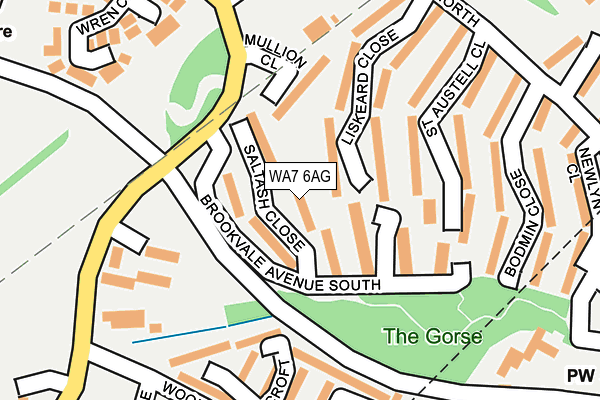 WA7 6AG map - OS OpenMap – Local (Ordnance Survey)