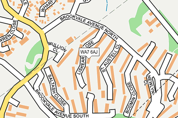 WA7 6AJ map - OS OpenMap – Local (Ordnance Survey)