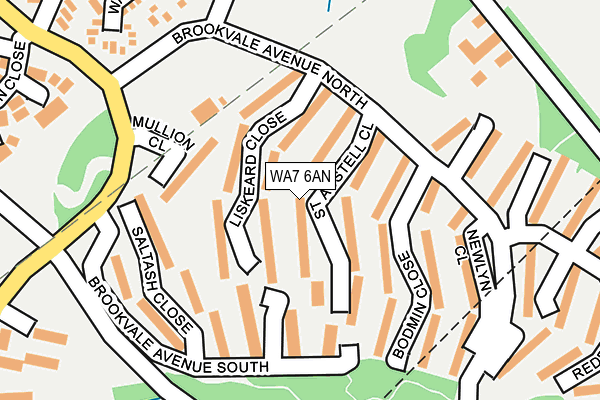 WA7 6AN map - OS OpenMap – Local (Ordnance Survey)