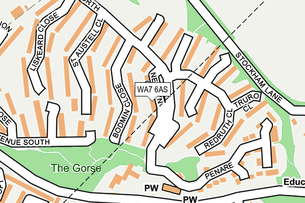 WA7 6AS map - OS OpenMap – Local (Ordnance Survey)
