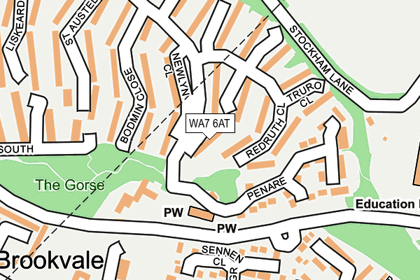 WA7 6AT map - OS OpenMap – Local (Ordnance Survey)