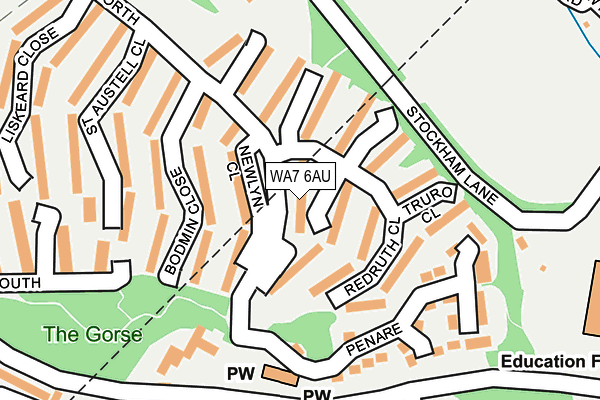 WA7 6AU map - OS OpenMap – Local (Ordnance Survey)