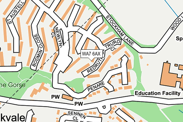 WA7 6AX map - OS OpenMap – Local (Ordnance Survey)