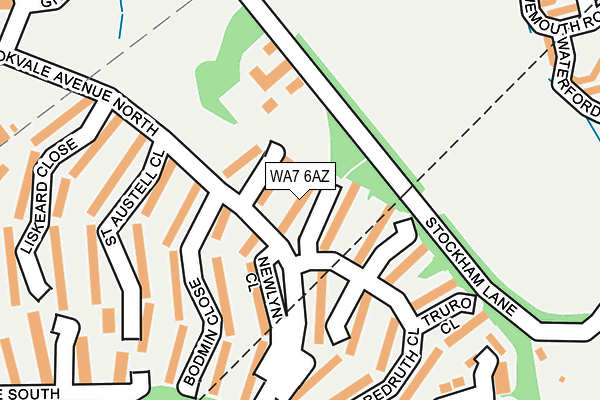 WA7 6AZ map - OS OpenMap – Local (Ordnance Survey)