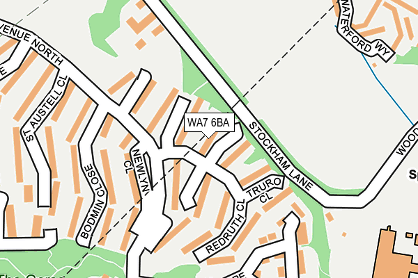 WA7 6BA map - OS OpenMap – Local (Ordnance Survey)