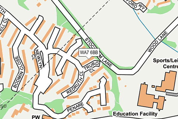 WA7 6BB map - OS OpenMap – Local (Ordnance Survey)