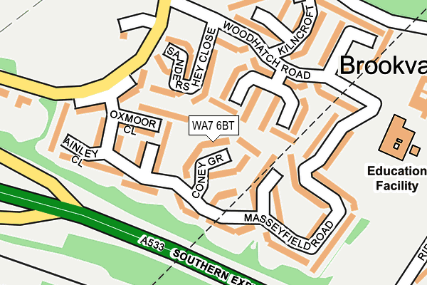 WA7 6BT map - OS OpenMap – Local (Ordnance Survey)