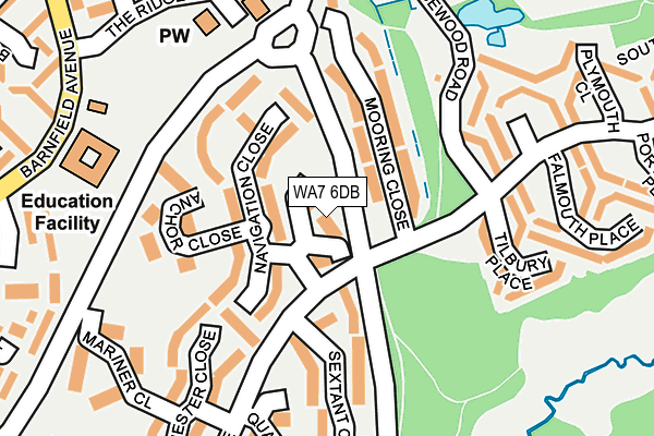 WA7 6DB map - OS OpenMap – Local (Ordnance Survey)