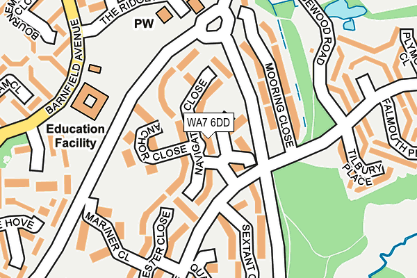 WA7 6DD map - OS OpenMap – Local (Ordnance Survey)