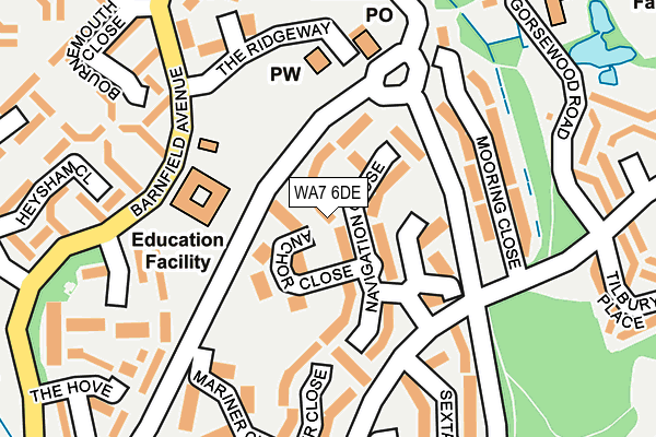 WA7 6DE map - OS OpenMap – Local (Ordnance Survey)