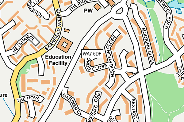 WA7 6DF map - OS OpenMap – Local (Ordnance Survey)