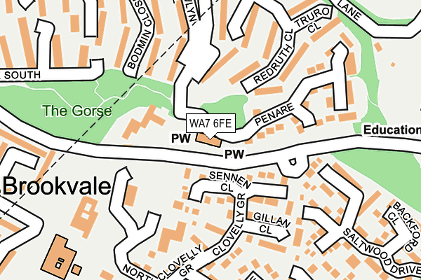 WA7 6FE map - OS OpenMap – Local (Ordnance Survey)