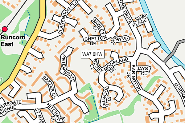 WA7 6HW map - OS OpenMap – Local (Ordnance Survey)