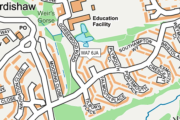 WA7 6JA map - OS OpenMap – Local (Ordnance Survey)