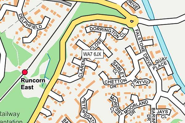 WA7 6JX map - OS OpenMap – Local (Ordnance Survey)