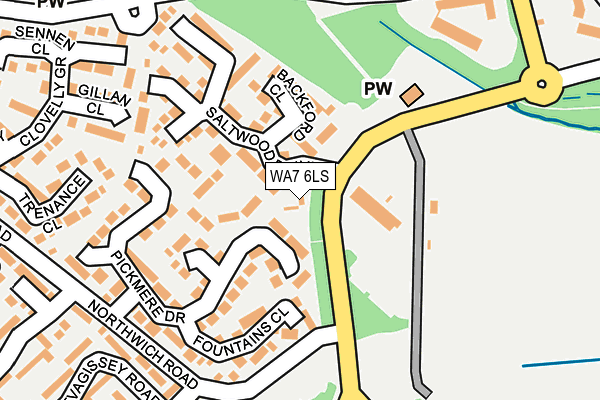 WA7 6LS map - OS OpenMap – Local (Ordnance Survey)