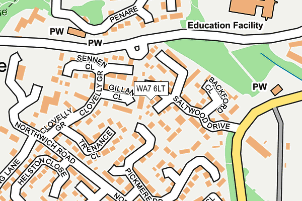 WA7 6LT map - OS OpenMap – Local (Ordnance Survey)