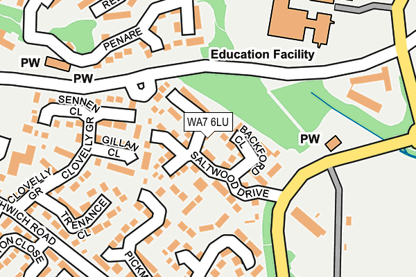 WA7 6LU map - OS OpenMap – Local (Ordnance Survey)