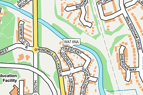 WA7 6NA map - OS OpenMap – Local (Ordnance Survey)