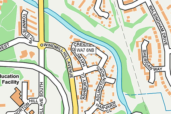 WA7 6NB map - OS OpenMap – Local (Ordnance Survey)