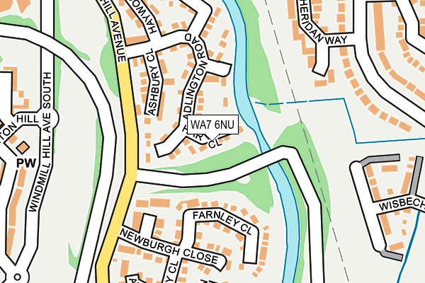 WA7 6NU map - OS OpenMap – Local (Ordnance Survey)
