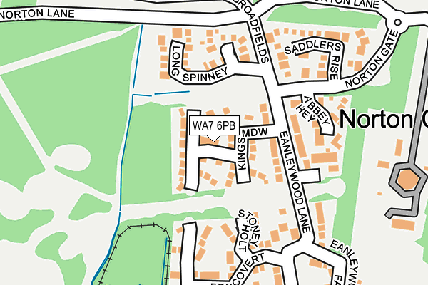 WA7 6PB map - OS OpenMap – Local (Ordnance Survey)