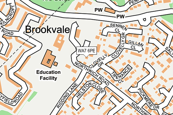 WA7 6PE map - OS OpenMap – Local (Ordnance Survey)