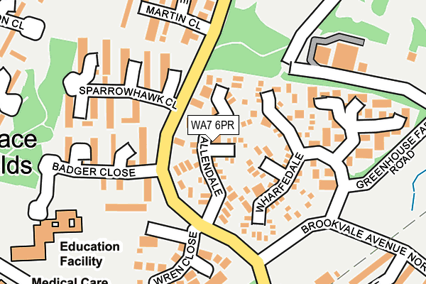 WA7 6PR map - OS OpenMap – Local (Ordnance Survey)