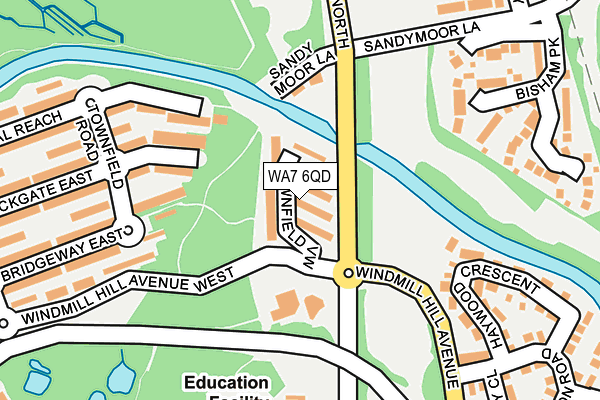 WA7 6QD map - OS OpenMap – Local (Ordnance Survey)