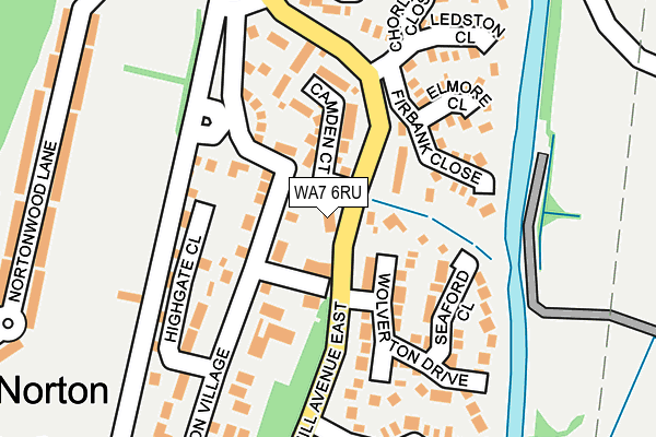 WA7 6RU map - OS OpenMap – Local (Ordnance Survey)