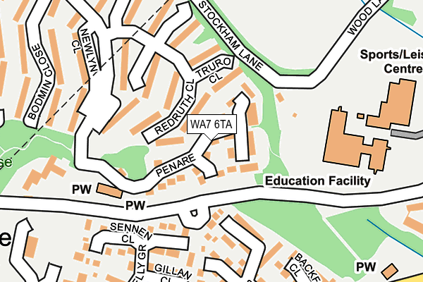WA7 6TA map - OS OpenMap – Local (Ordnance Survey)
