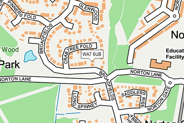 WA7 6UB map - OS OpenMap – Local (Ordnance Survey)