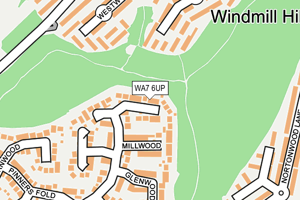 WA7 6UP map - OS OpenMap – Local (Ordnance Survey)