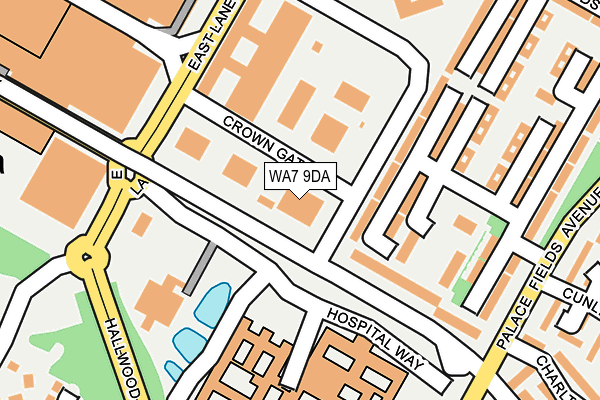 WA7 9DA map - OS OpenMap – Local (Ordnance Survey)