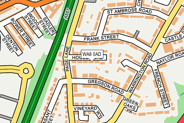 WA8 0AD map - OS OpenMap – Local (Ordnance Survey)