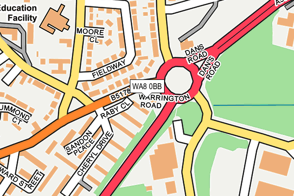 WA8 0BB map - OS OpenMap – Local (Ordnance Survey)