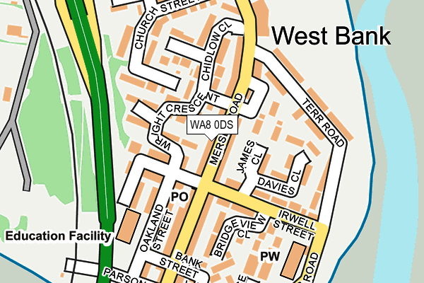WA8 0DS map - OS OpenMap – Local (Ordnance Survey)