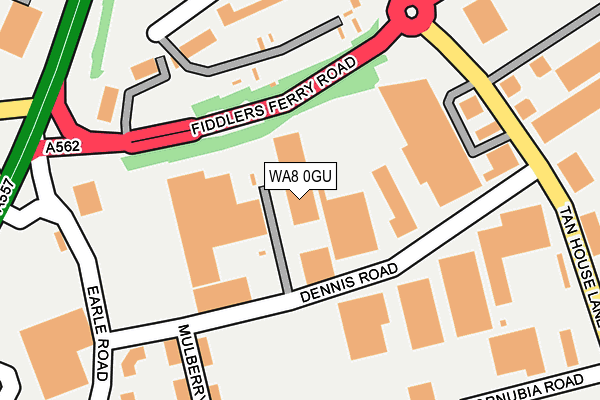 WA8 0GU map - OS OpenMap – Local (Ordnance Survey)
