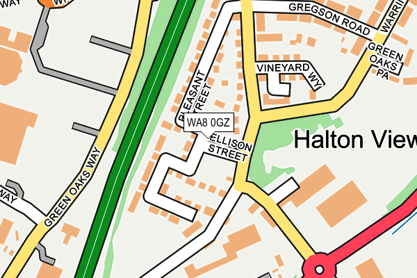 WA8 0GZ map - OS OpenMap – Local (Ordnance Survey)