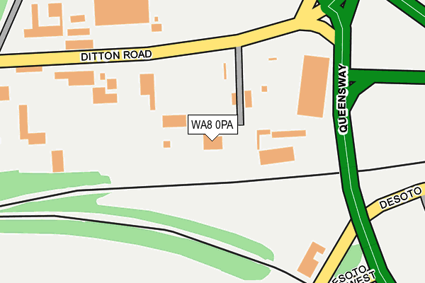 WA8 0PA map - OS OpenMap – Local (Ordnance Survey)