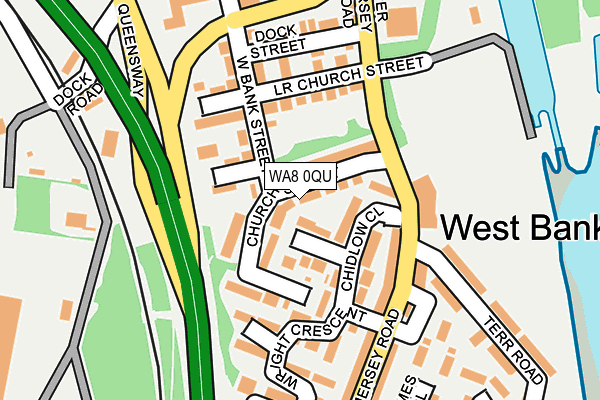 WA8 0QU map - OS OpenMap – Local (Ordnance Survey)